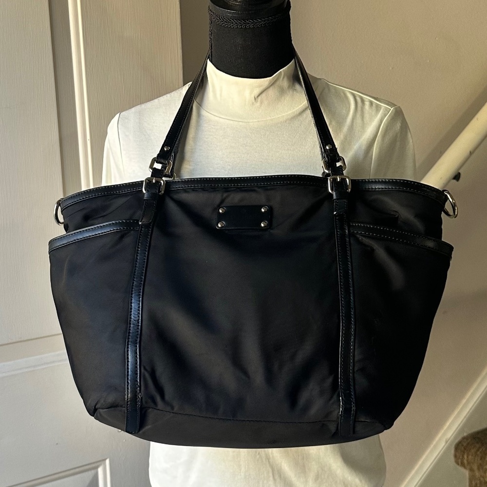 Kate Spade Black Nylon Large Tote/Shoulder Bag